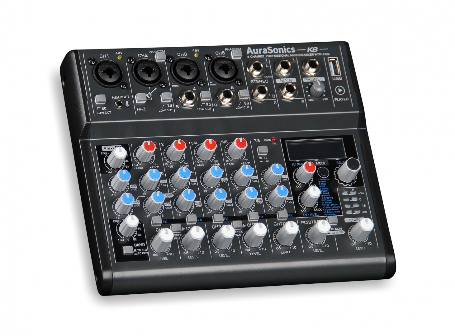 AuraSonics K8 компактный микшерный пульт в Рощино