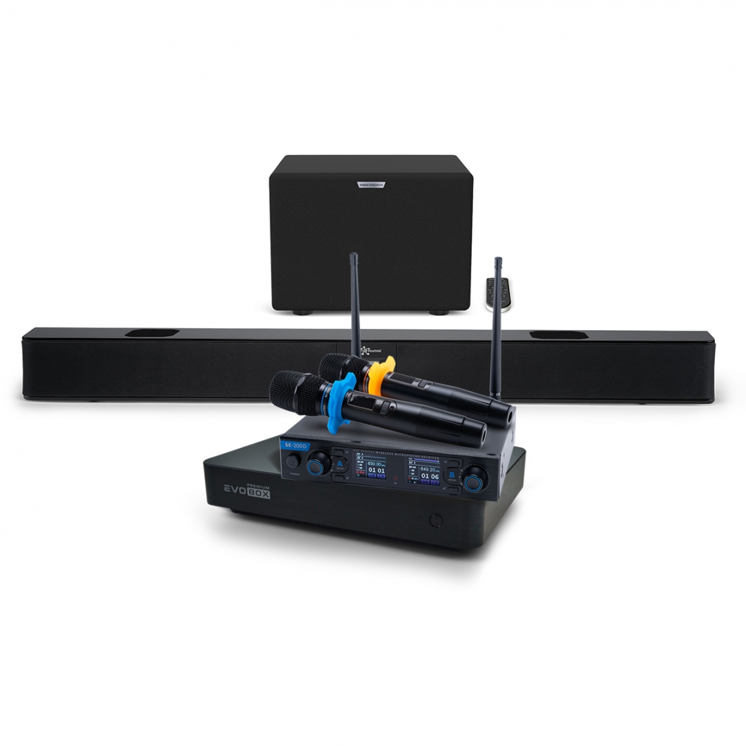 Hi-End караоке-система EVOBOX Premium + EvoSoundBar (саундбар с караоке) в Рощино