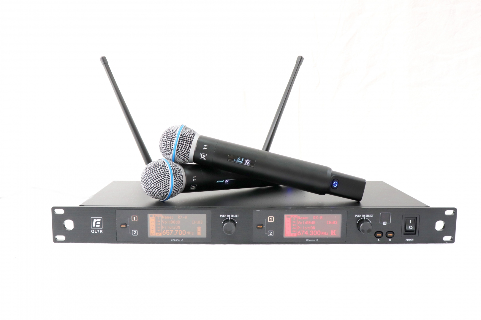 RFIntell QL7R/T1-B 720,500-754,000 МГц 2-канальная радиосистема с 2-мя ручными микрофонами в Рощино
