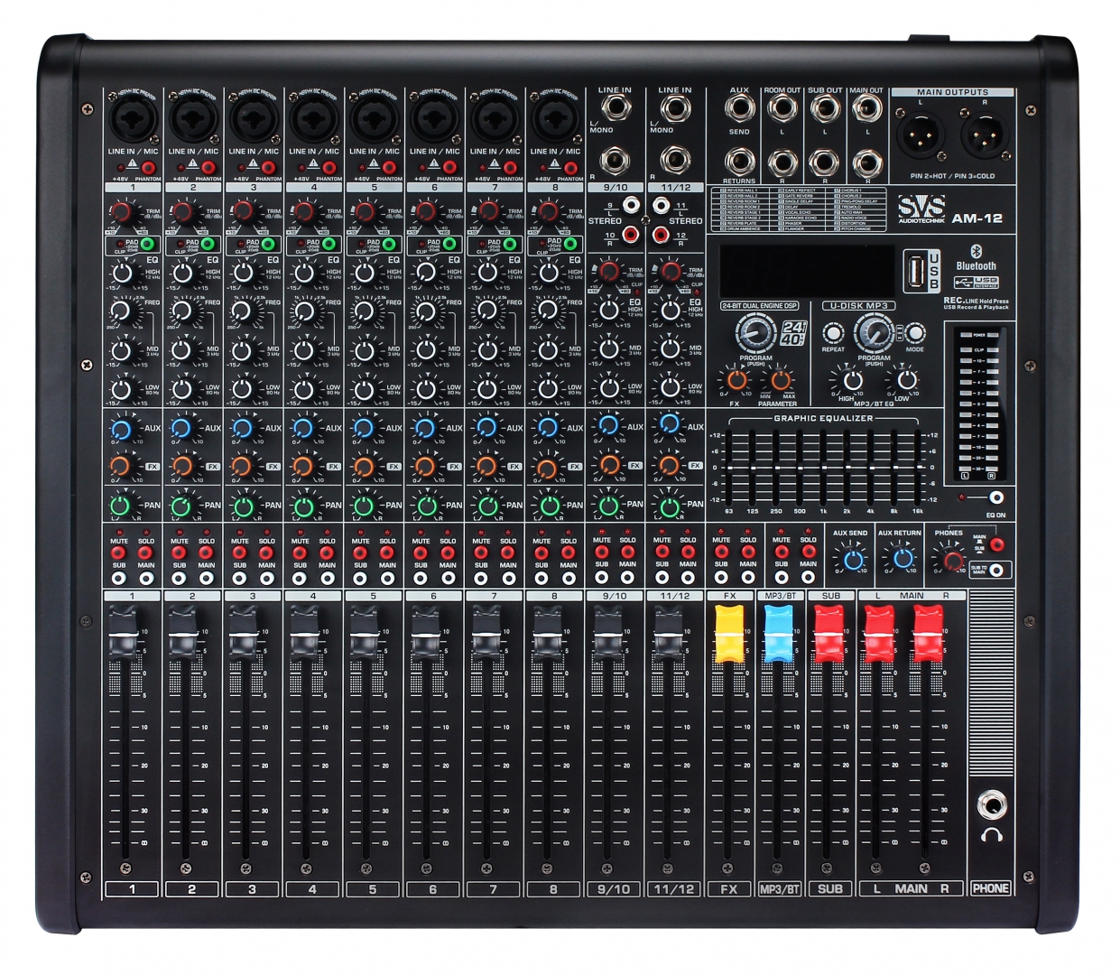SVS Audiotechnik mixers AM-12 Микшерный пульт аналоговый, 12-канальный в Рощино